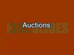 Auctions: