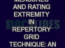 SURENESS MEASURES AND RATING EXTREMITY IN REPERTORY GRID TECHNIQUE: AN