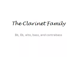 The Clarinet Family