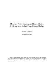 MonetaryPolicySurprisesandInterestRates:EvidencefromtheFedFundsFutures