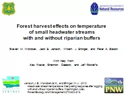Forest harvest effects on temperature
