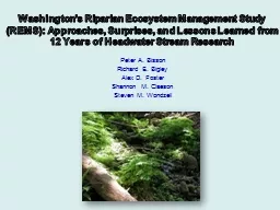 Washington’s Riparian Ecosystem Management Study (REMS):
