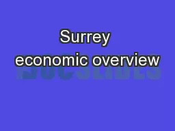 Surrey economic overview