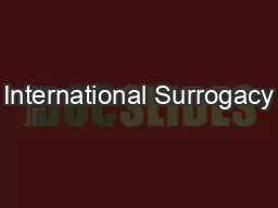 International Surrogacy