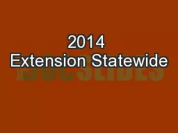 2014 Extension Statewide