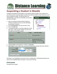 Suspending a Student in MoodleThroughout the semester you will probabl