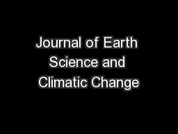 Journal of Earth Science and Climatic Change