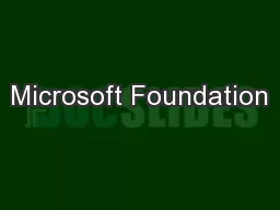 Microsoft Foundation