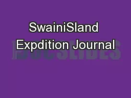 SwainiSland Expdition Journal