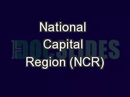 National Capital Region (NCR)