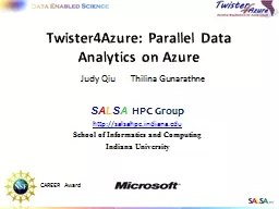 Twister4Azure: Parallel Data Analytics on Azure