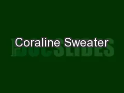 Coraline Sweater