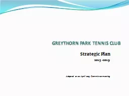 GREYTHORN PARK TENNIS CLUB