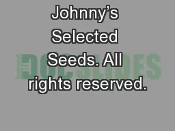 Johnny’s Selected Seeds. All rights reserved.