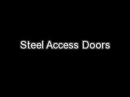 Steel Access Doors