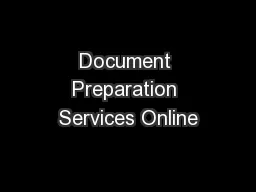 Document Preparation Services Online