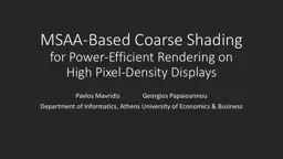 MSAA-Based Coarse Shading