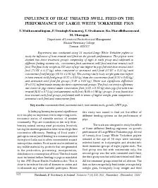 INFLUENCE OF HEAT TREATED SWILL FEED ON THEPERFORMANCE OF LARGE WHITE