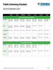 Public Swimming Schedule