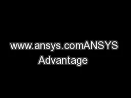 www.ansys.comANSYS Advantage  