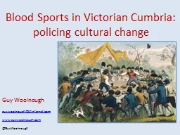Blood Sports in Victorian Cumbria: policing cultural change