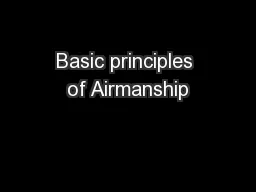 Basic principles of Airmanship
