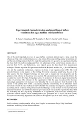 Experimental characterization and modelling of inflow conditions for a