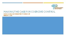 Making the Case for Coercive Control