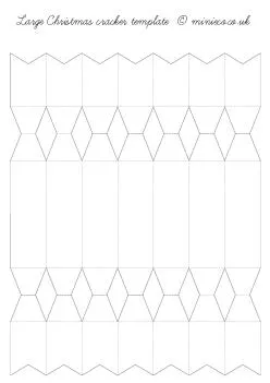 Large Christmas cracker template  minieco