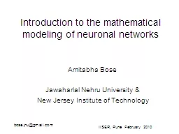 Introduction to the mathematical modeling of neuronal netwo