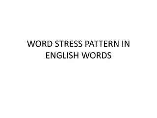 WORD STRESS PATTERN IN ENGLISH WORDS