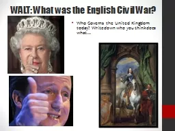 WALT: What was the English Civil War?