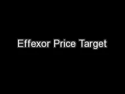 Effexor Price Target