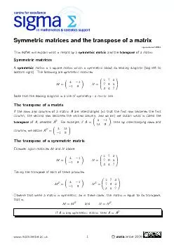 Symmetricmatricesandthetransposeofamatrixsigma-matrices2-2009-1Thislea