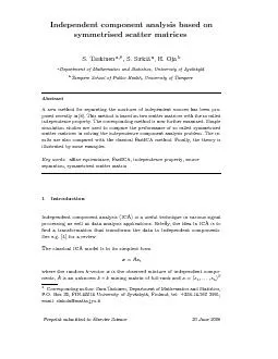 IndependentcomponentanalysisbasedonsymmetrisedscattermatricesS.Taskine