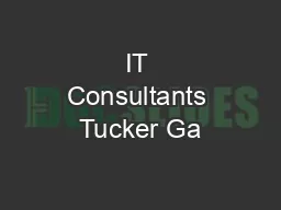 PDF-IT Consultants Tucker Ga