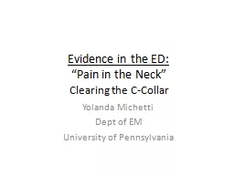 Evidence in the ED:
