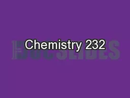 Chemistry 232