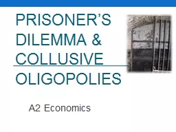 Prisoner’s Dilemma & Collusive Oligopolies