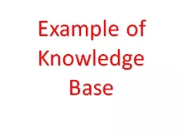Example of Knowledge Base