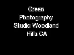 Green Photography Studio Woodland Hills CA