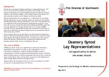 Deaneries are groups of Anglican parishes in a geographical area 