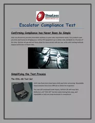 Escalator Compliance Test