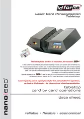 is ideal suited for de-centralized, secure laser engraving of cards, s