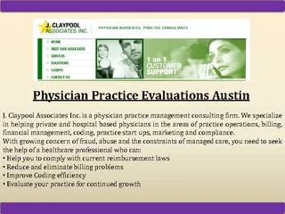 Physician Practice Evaluations Austin