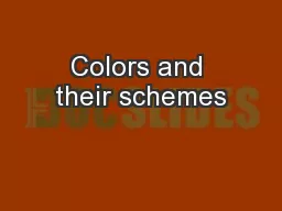 Colors and their schemes