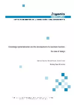 Knowledge systematisation and the development of a business function