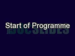 Start of Programme