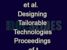 Germonprez et al.   Designing Tailorable Technologies Proceedings of t