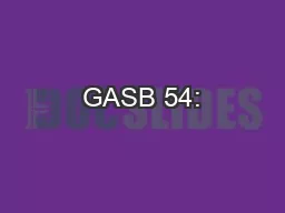 GASB 54: